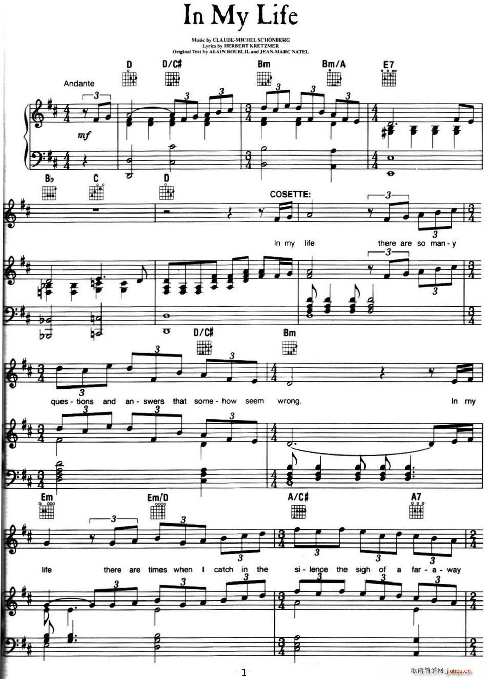 In My Life (l) K Les Miserables x(ʮּ)1