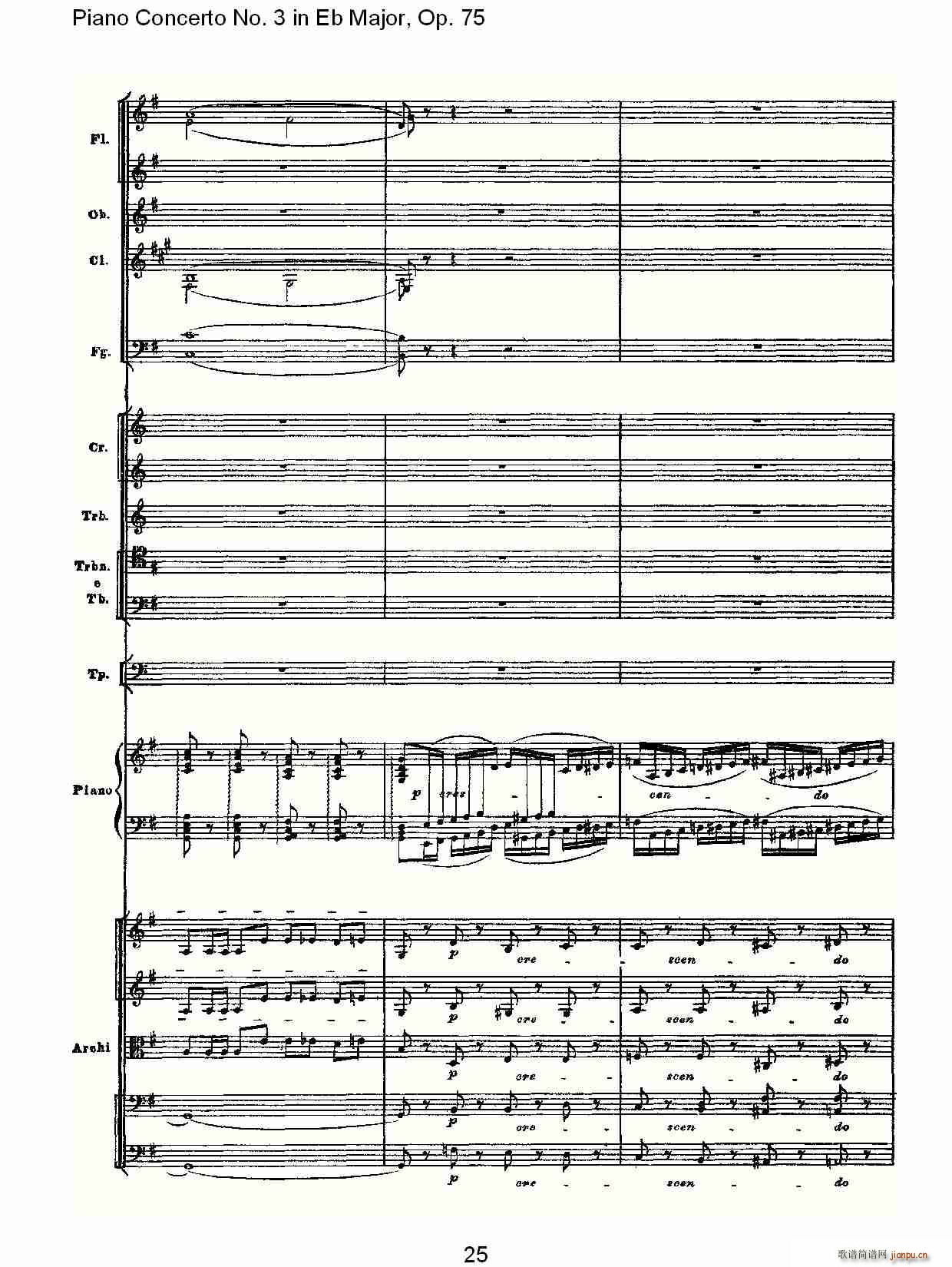 Piano Concerto No.3 in Eb Major,Op.75(V)25