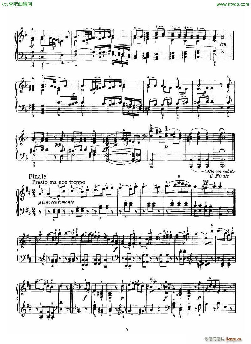 Haydn Piano Sonata No 37 In D(V)6