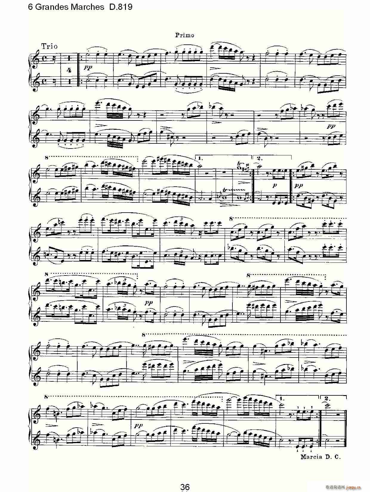 6 Grandes Marches D.819(ʮּ)36