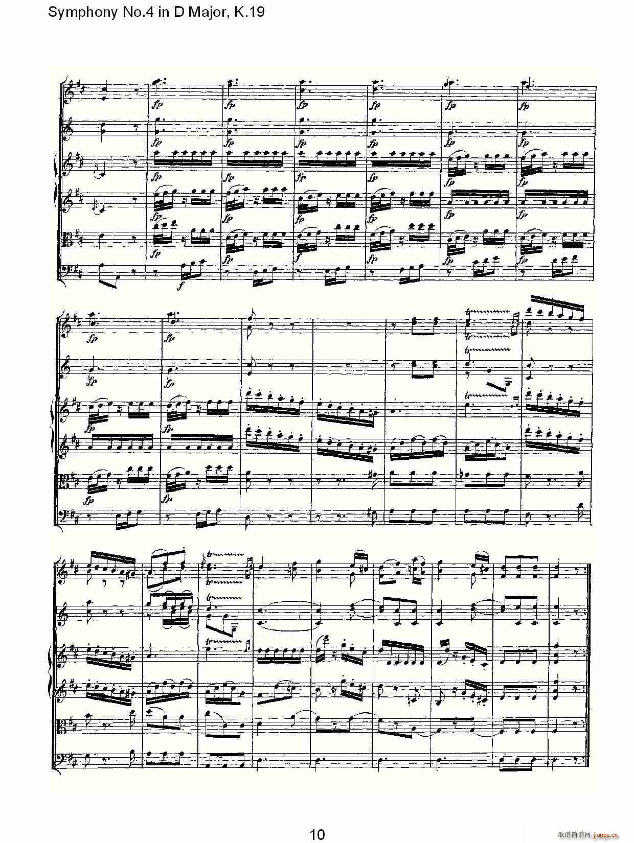 Symphony No.4 in D Major, K.19(ʮּ)10