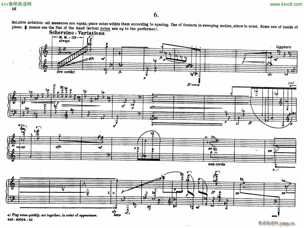 Bolcom 12 etudes for piano(V)16