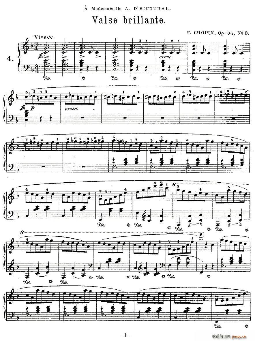 valse brillanteOp.34, No.3(ʮּ)1