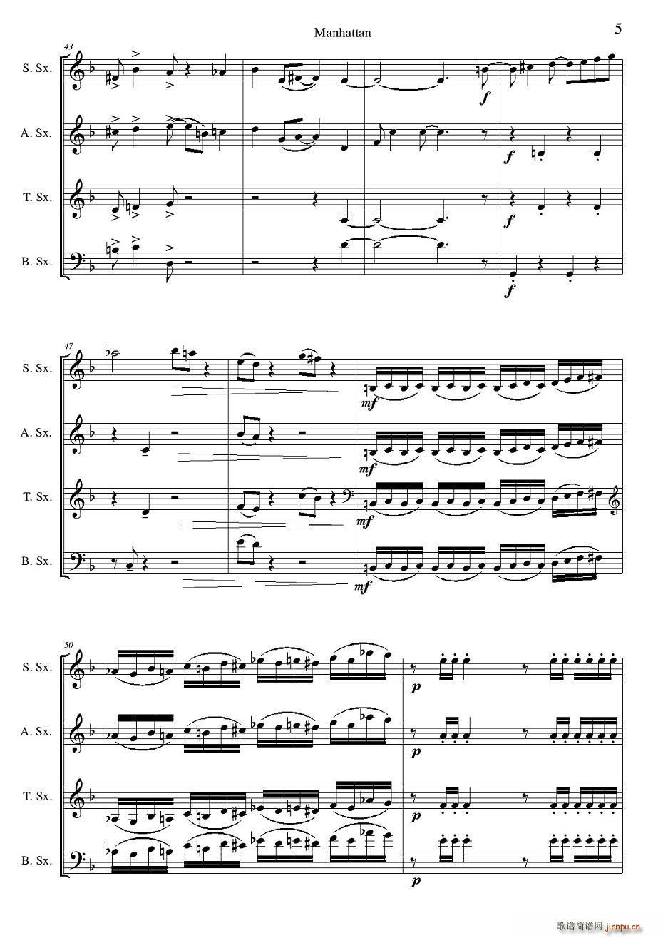Manhattan score(V)5