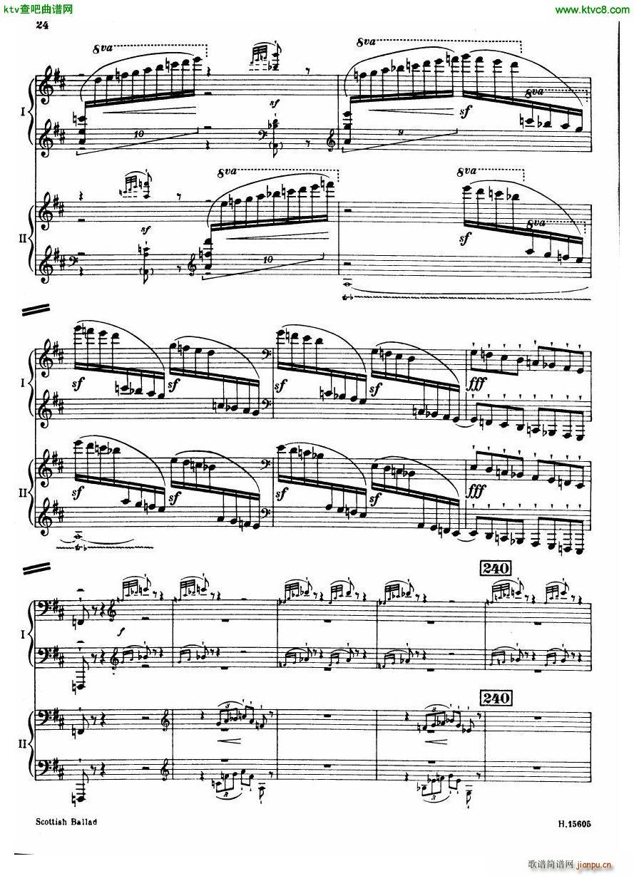 Britten Scottish Ballad op 26 arr for 2 pianos(V)25