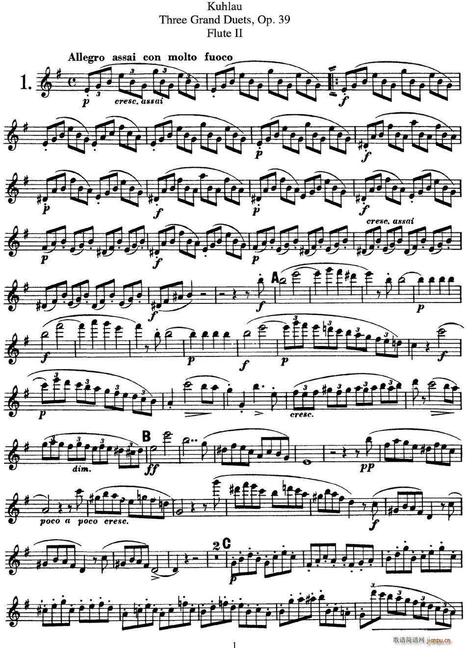 LѶOp 39 Flute 2 No 1(ѺV)1