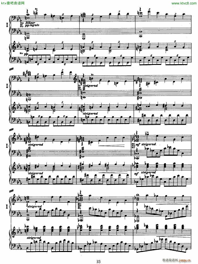 Bruckner Symphony No 4 4 hands arr (V)42