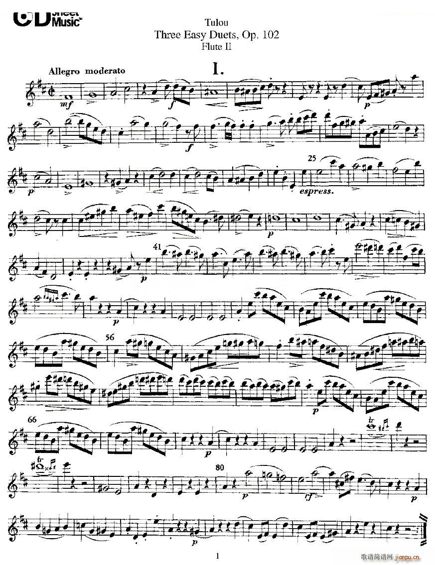 Three Easy Duets Op 102 ֮ڶL ׺Ʒ102̖(ho) ~(ѺV)1