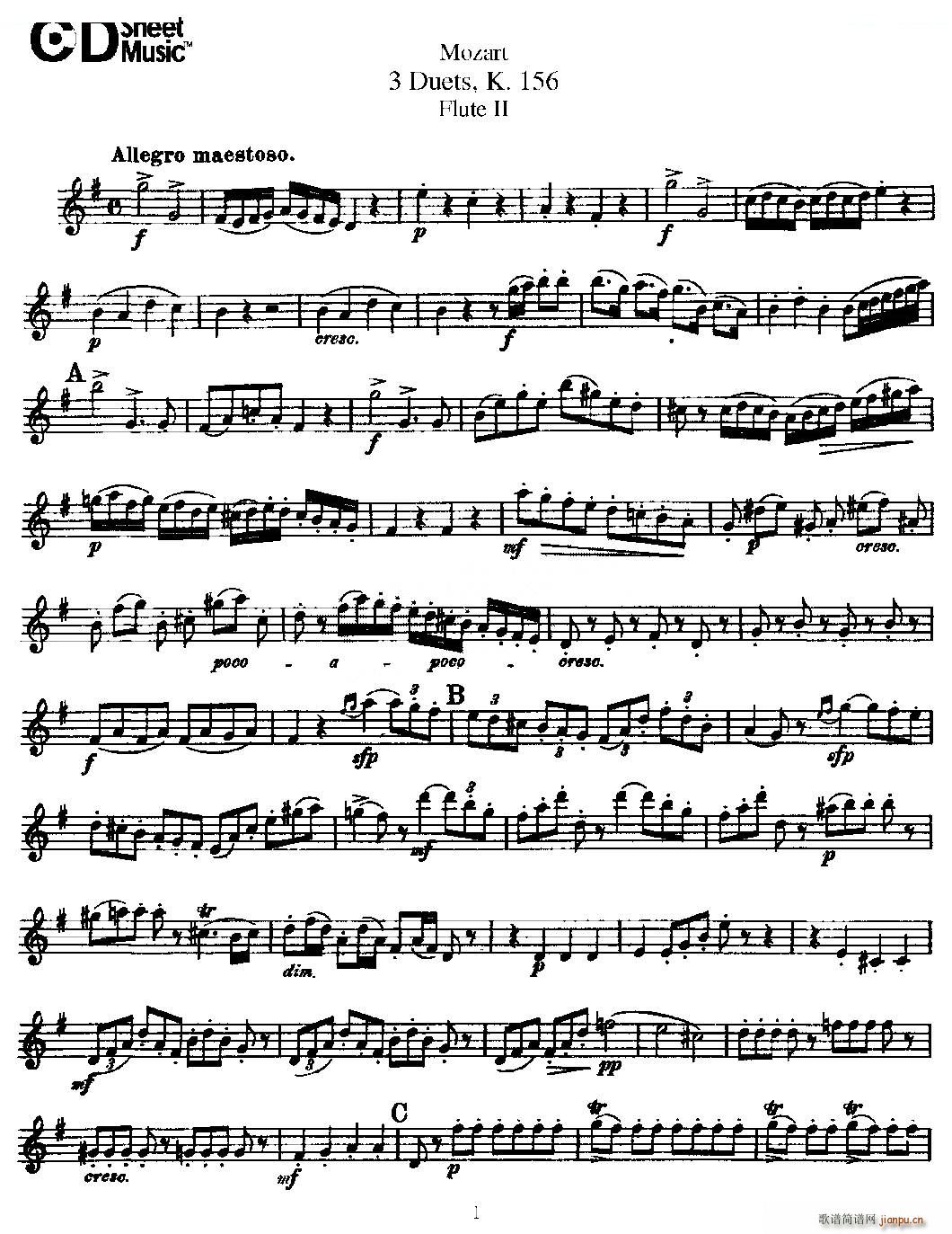 3 Duets K 156 ֮ڶL  K156̖ ~(ѺV)1