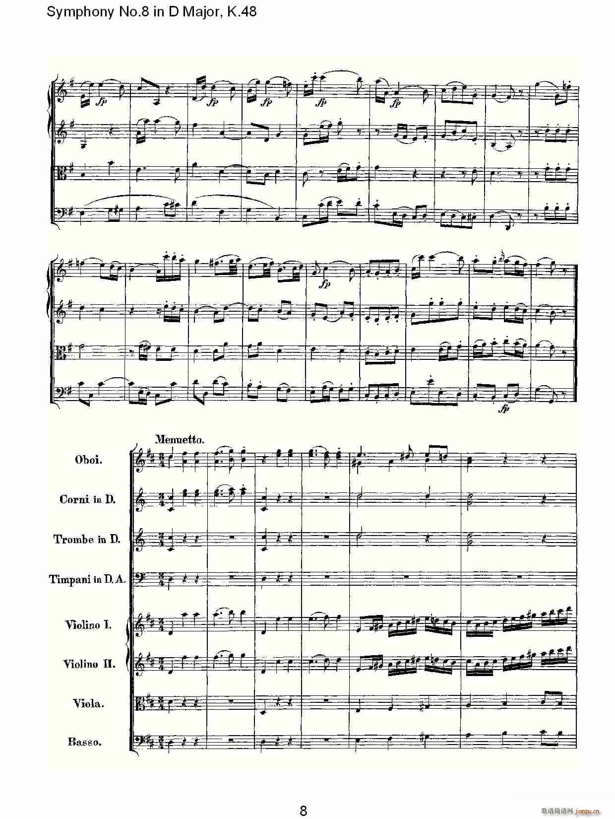 Symphony No.8 in D Major, K.48(ʮּ)8