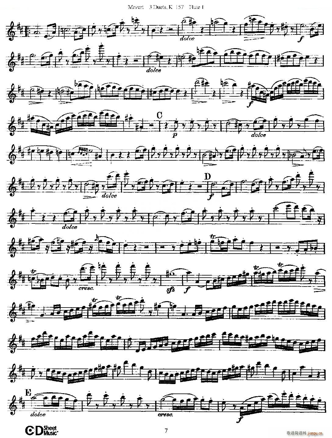 3 Duets K 157 ֮һL  K157̖ ~(ѺV)7