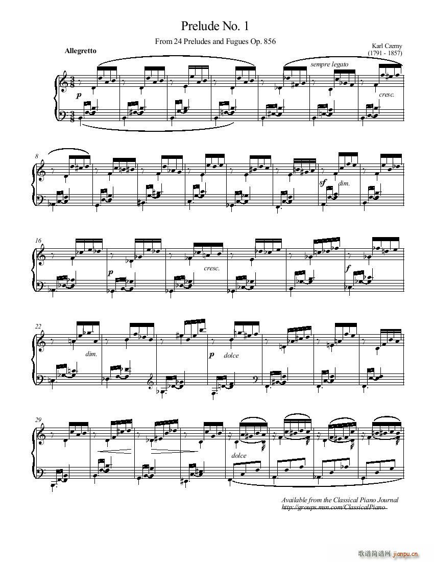 Czerny Prelude op 856(V)1