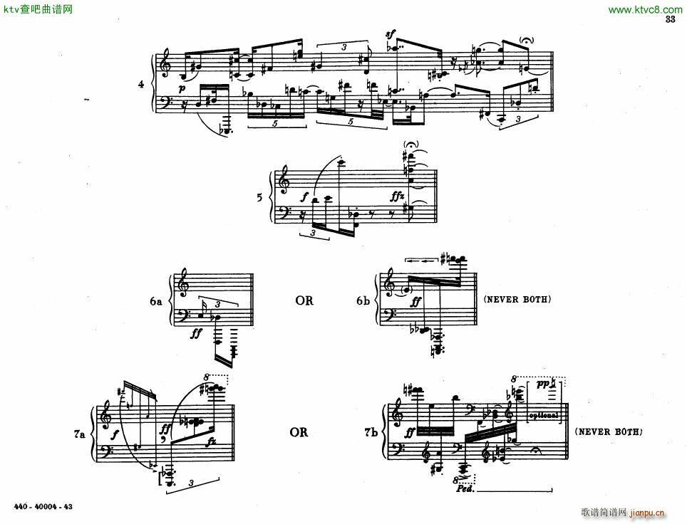 Bolcom 12 etudes for piano(V)33