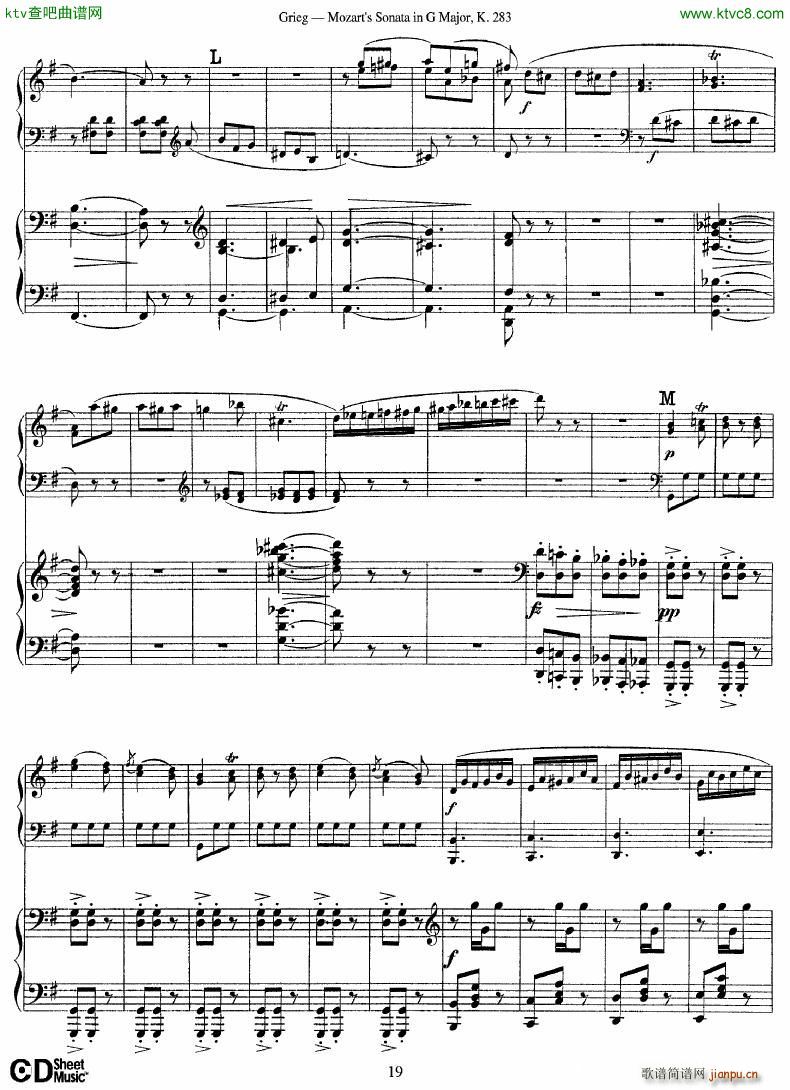 Grieg Sonata K 582 Mozart 2nd Piano Grieg(V)19