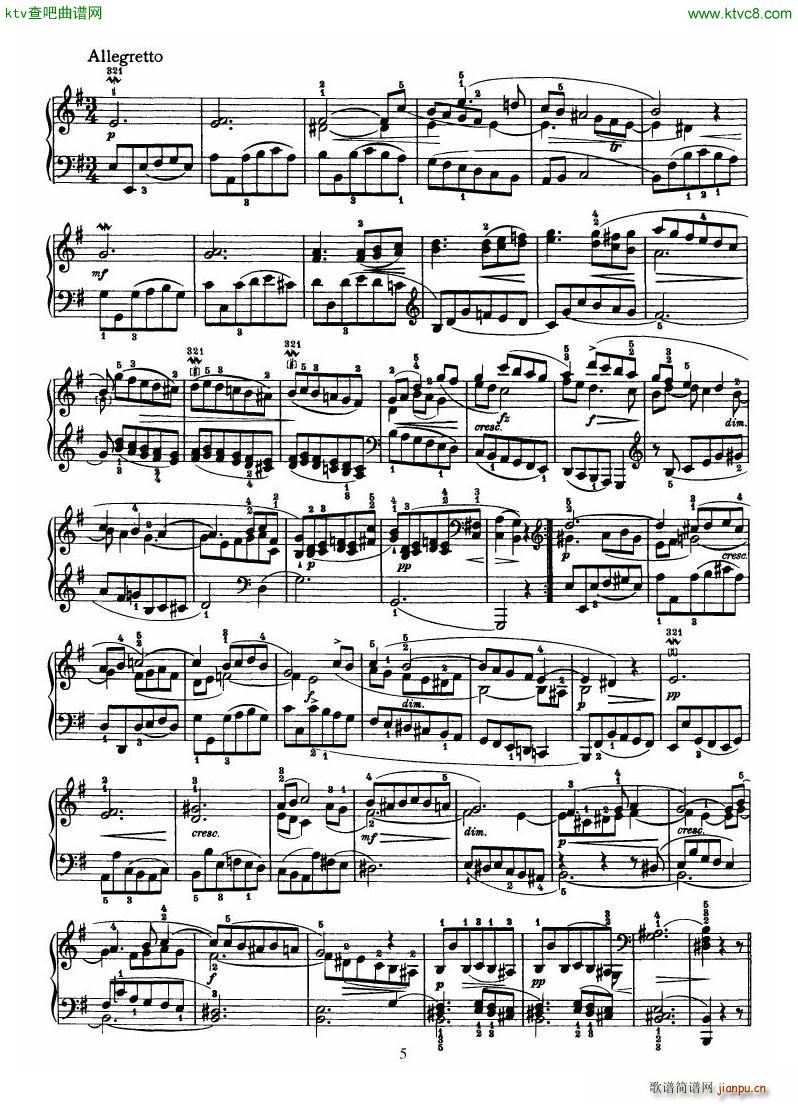 Haydn Piano Sonata No 31 In E(V)5