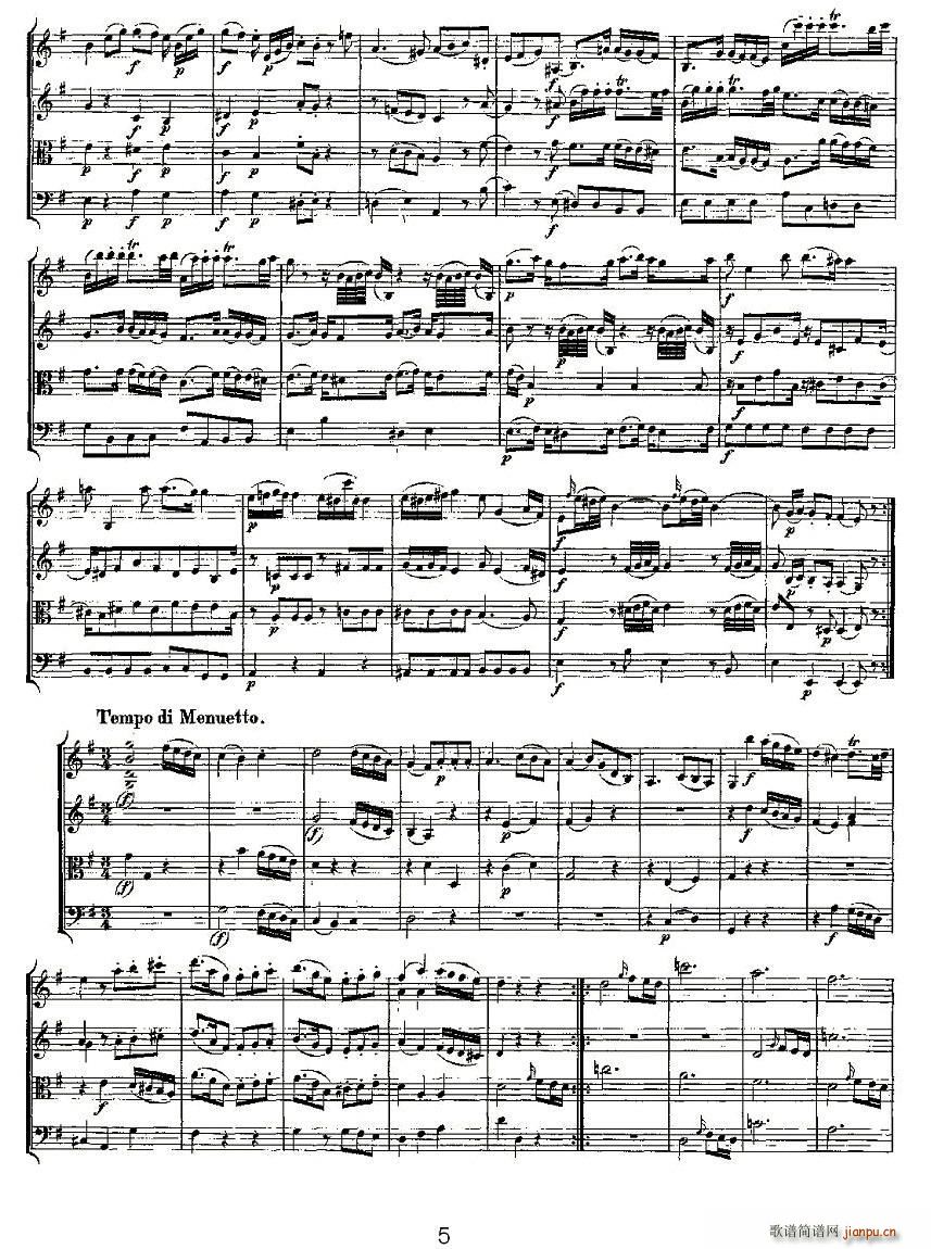 Quartet No 3 in G Major K 156 G{(dio)Ҙ(V)5