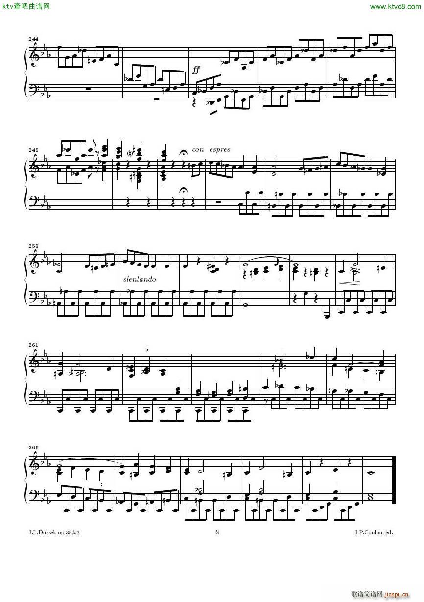 Dussek Sonate No13 op35 No3(V)9