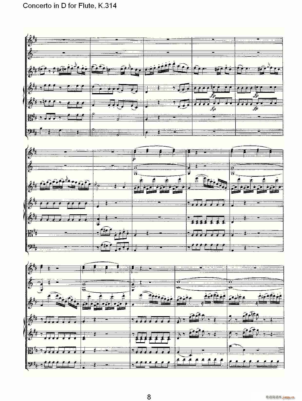 Concerto in D for Flute, K.314(ѺV)8