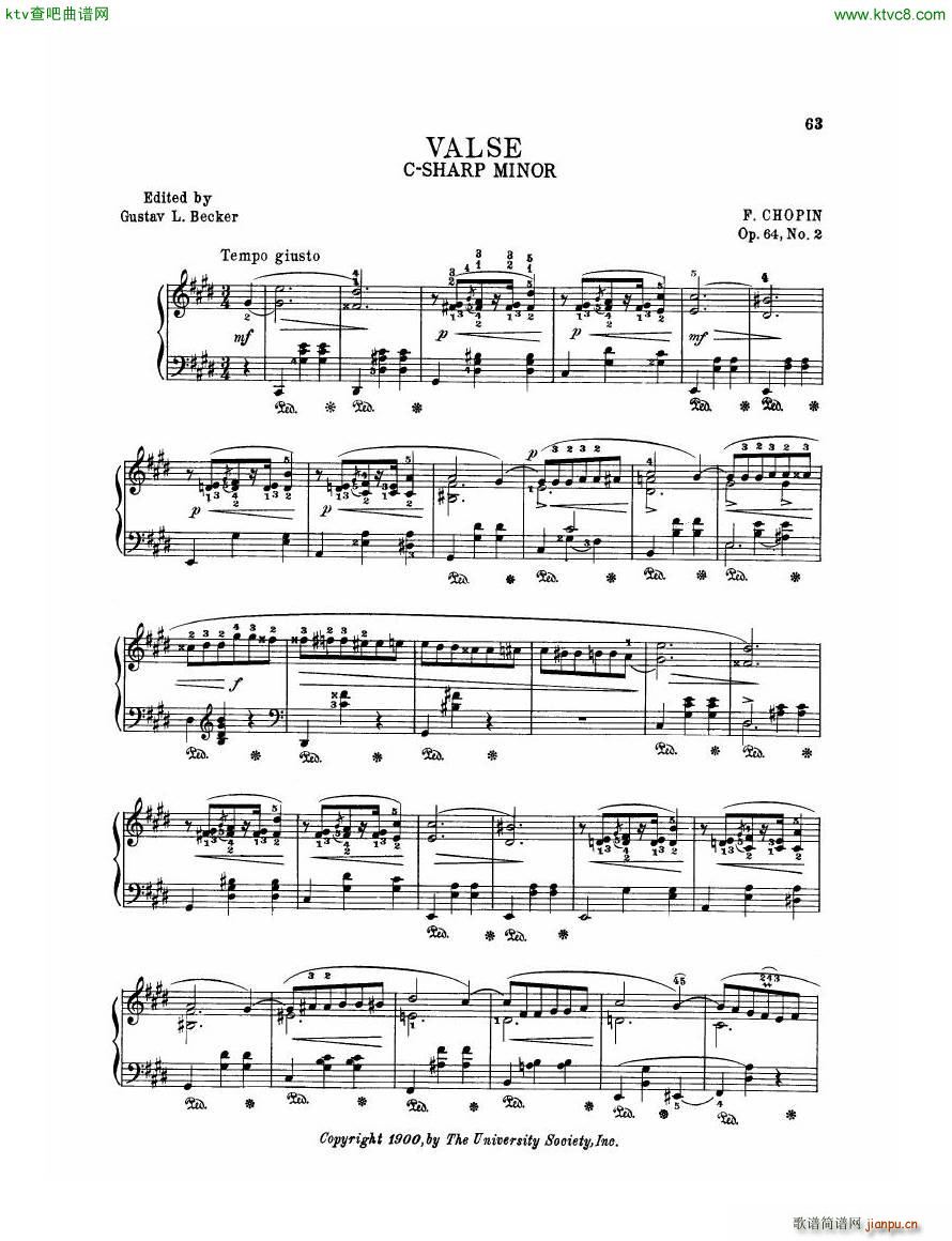 Chopin Op 64 No 2 Waltz in C minor(V)1