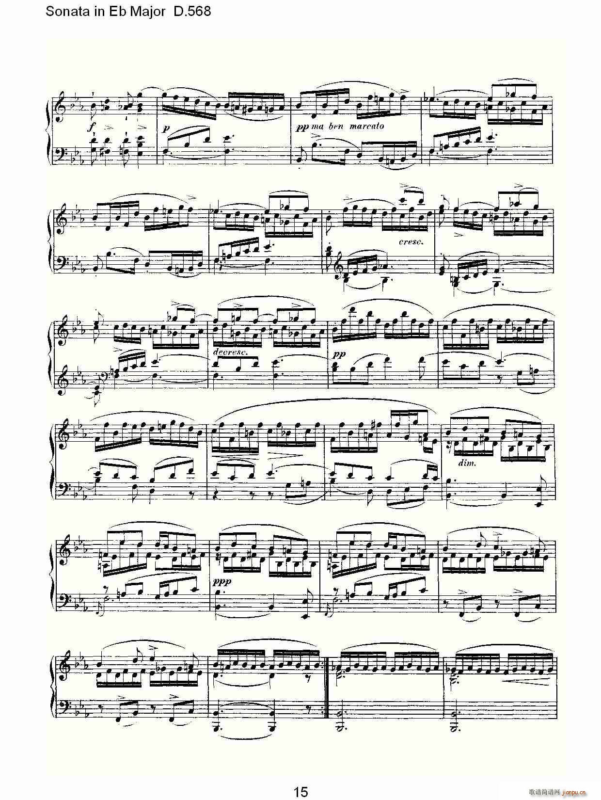Sonata in Eb Major D.568(ʮּ)15