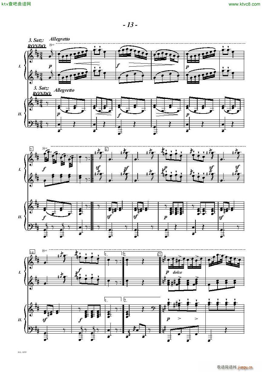 Diabelli Sonata Op33 For Two Pianos(V)13