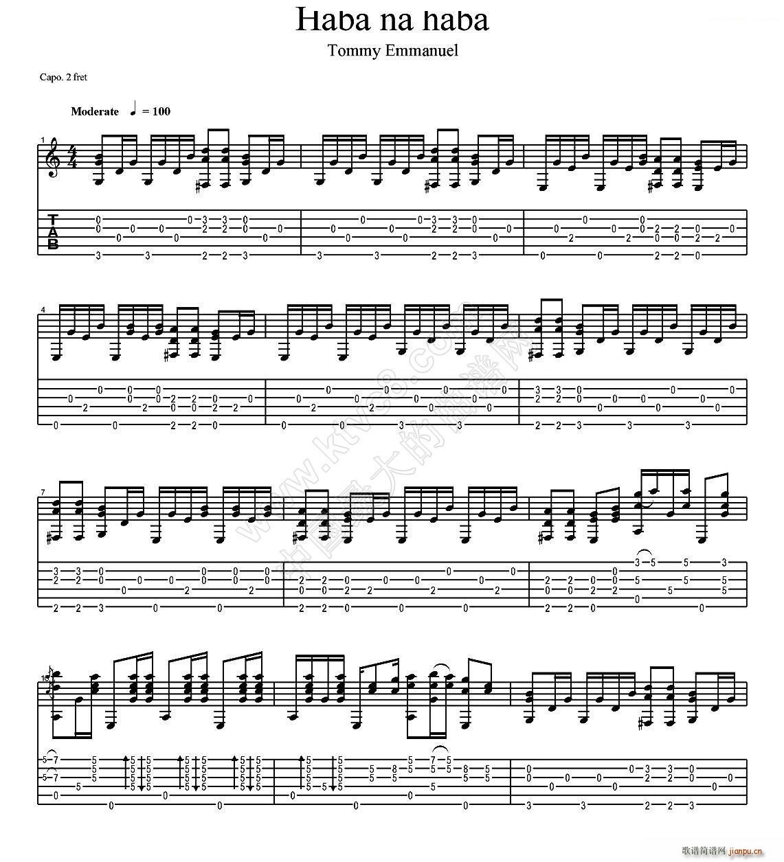 tommy emmanuel haba na haba ָ(V)1