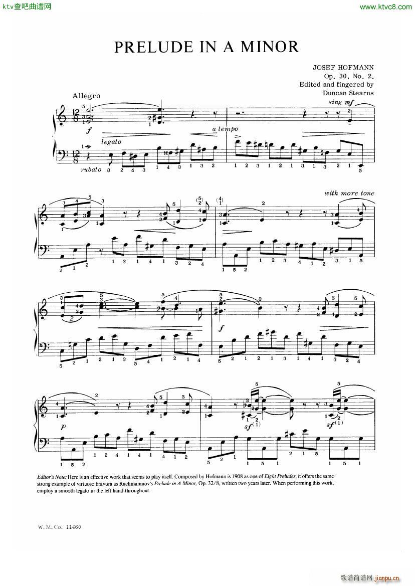 Hofmann Prelude a Moll(V)1