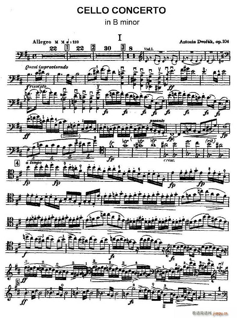 CELLO CONCERTO in B minor(V)1