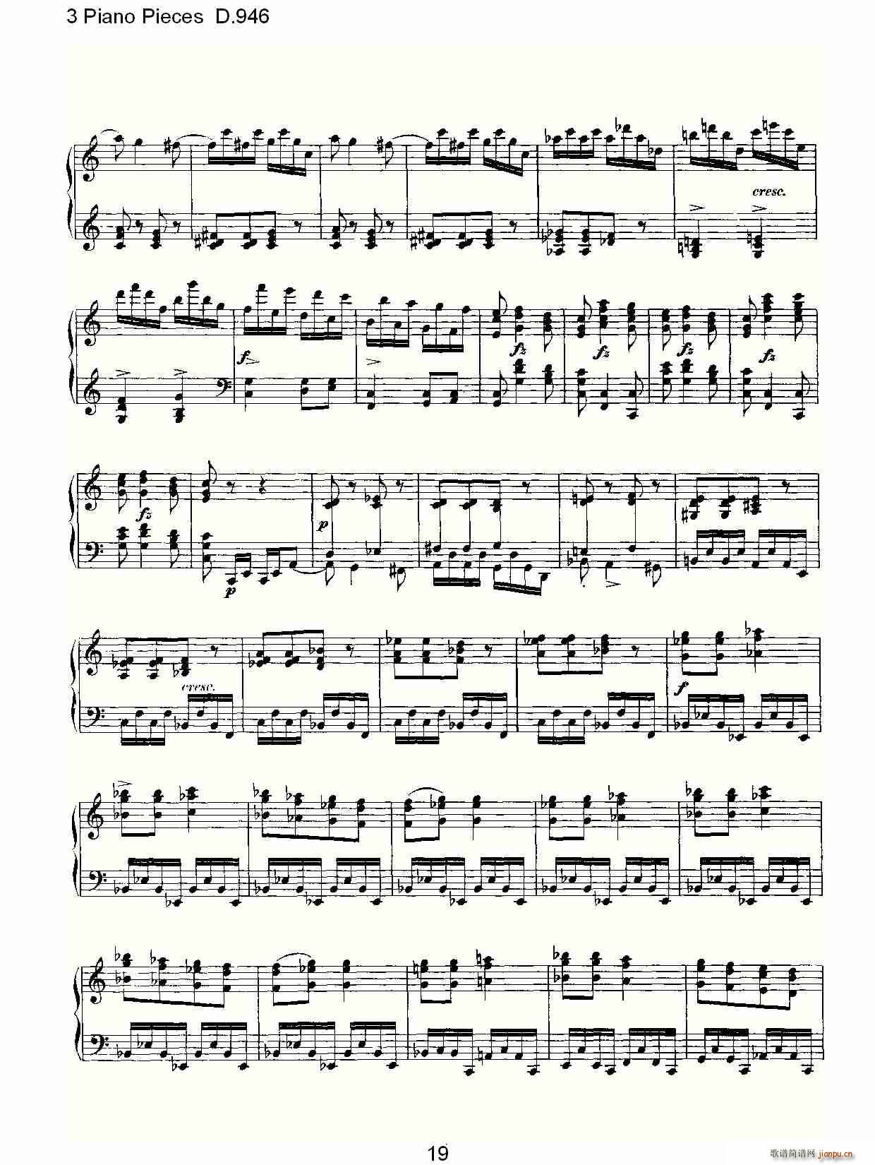 3 Piano Pieces D.946(V)19