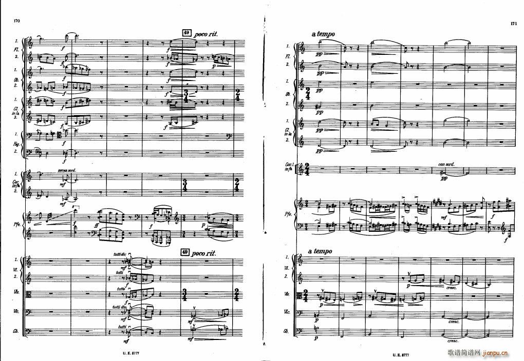 Bartok SZ 83 Piano Concerto No1 Full Score (V)45