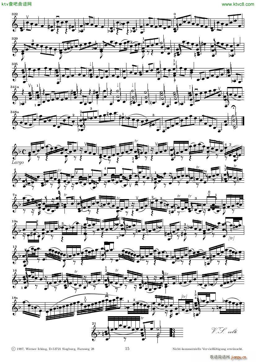 Bach JS BWV 1005 Sonata for Solo Violin in C(V)15