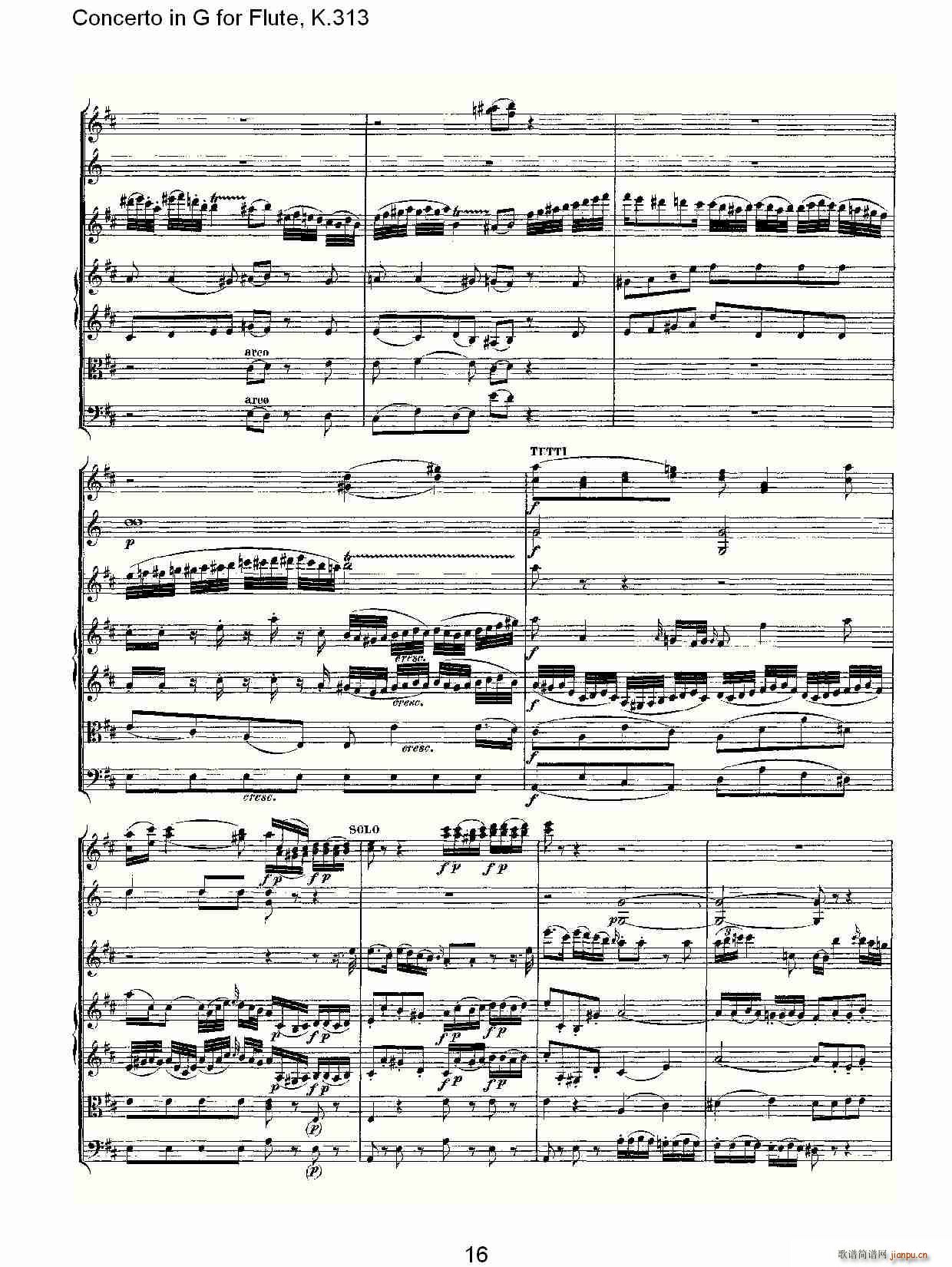 Concerto in G for Flute, K.313(ѺV)17