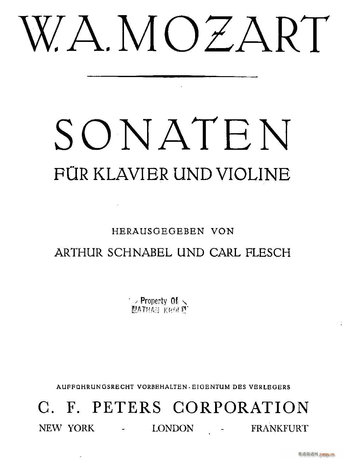 Mozart Violin Sonata No 4 KV 304 СQ(СV)1