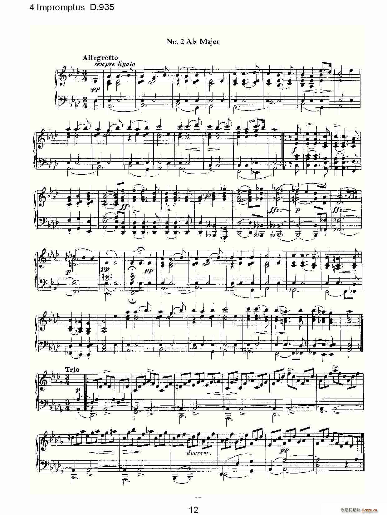 4 Impromptus D.935(ʮּ)5