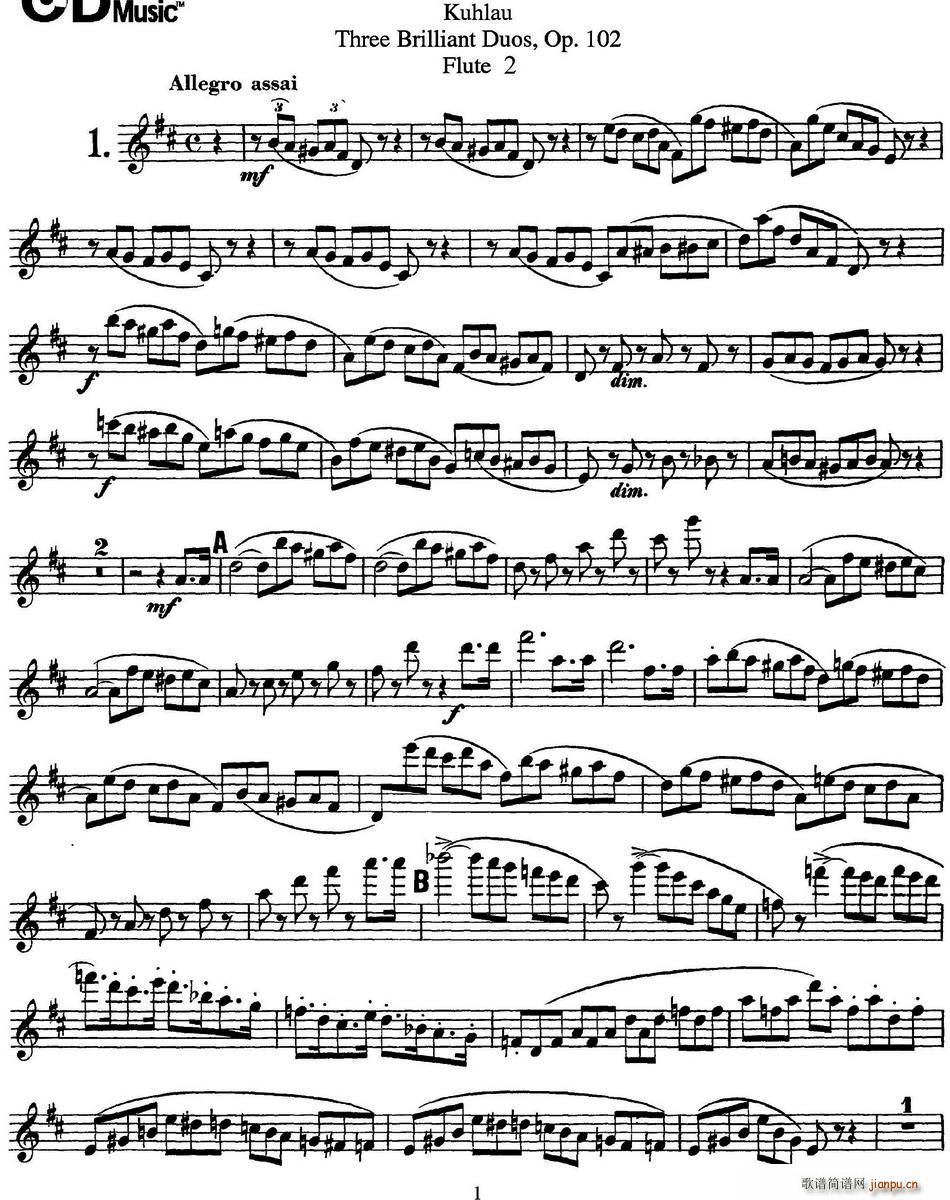 LѶྚ(x)OP 102 Flute 2 NO 1(ѺV)1