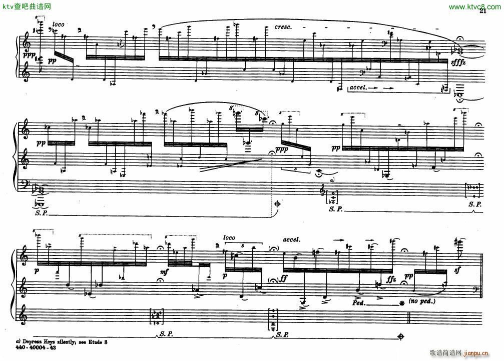 Bolcom 12 etudes for piano(V)21