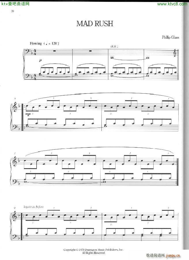 Philip Glass Mad rush 1(V)1