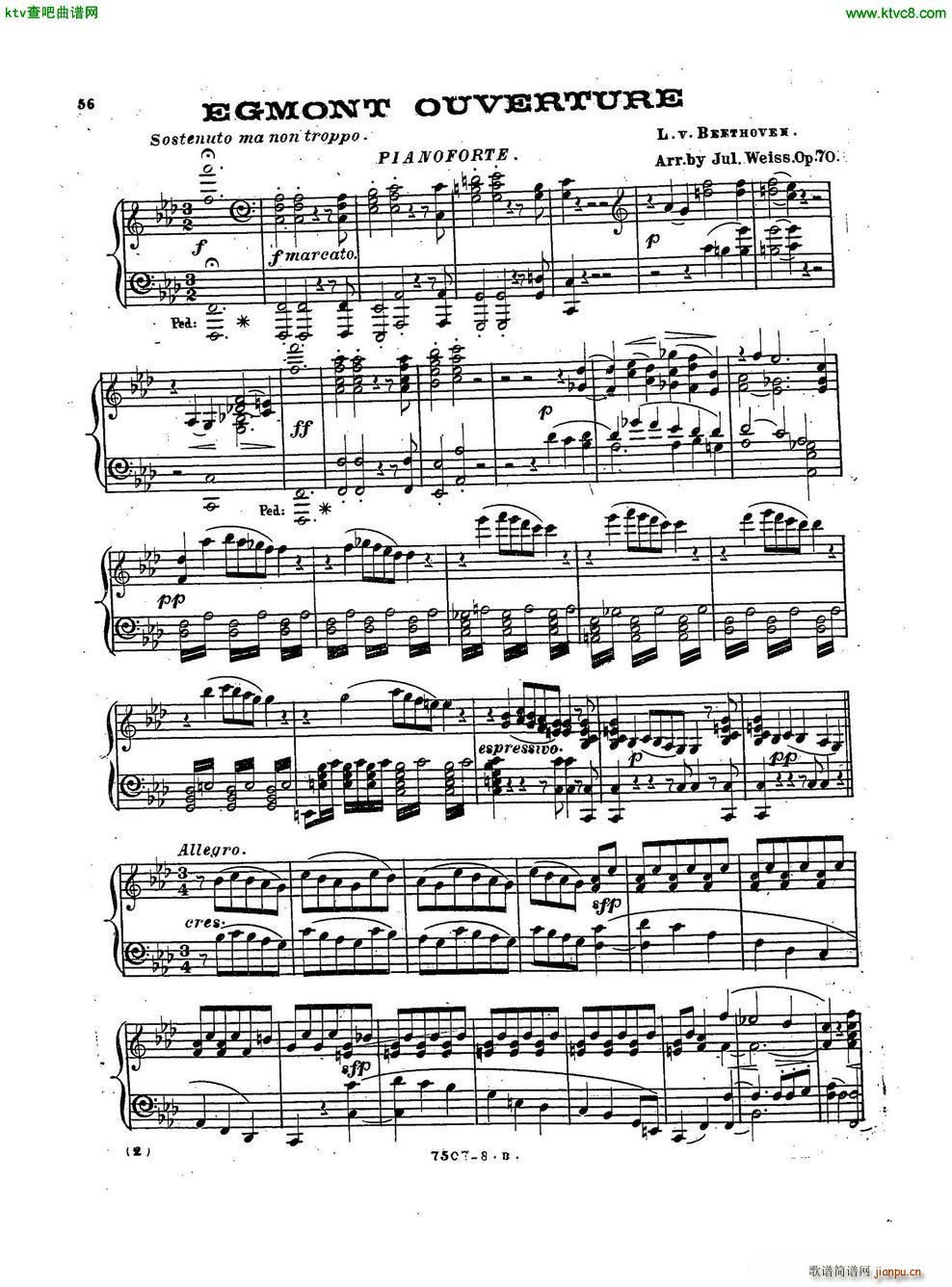 Beethoven op 84 Egmont Overture arr Weiss(V)1