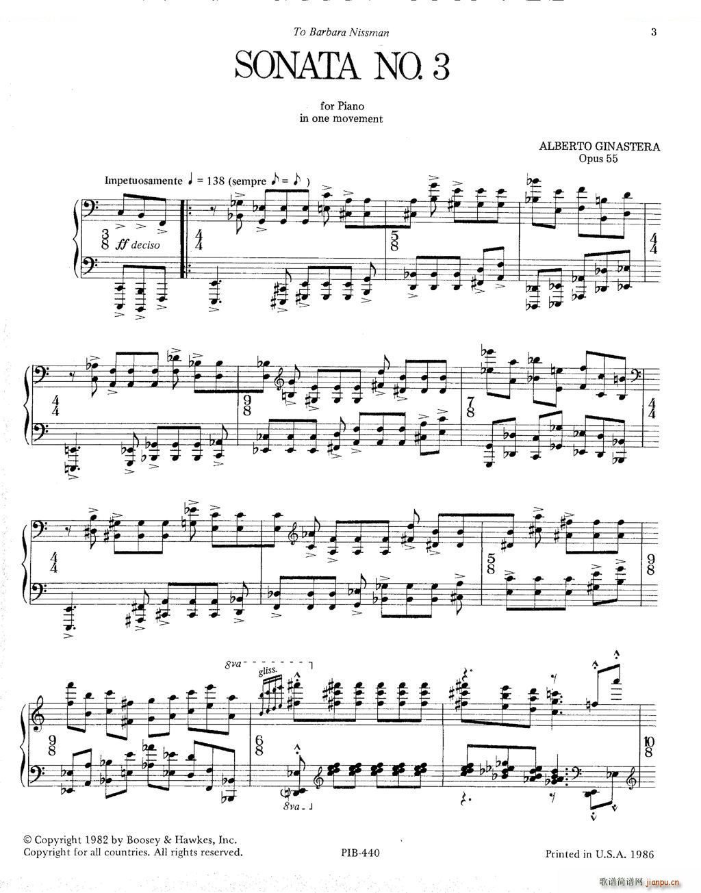 Ginastera Sonata No 3 Sonata No 3(ʮּ)1