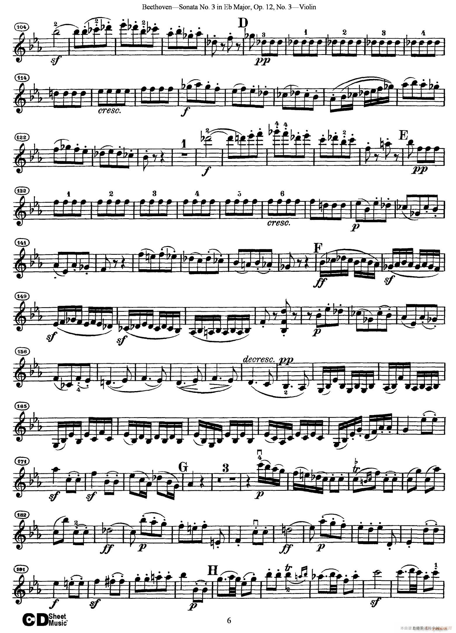 A{(dio)ڶСQ Sonata No 2 in A Major Op 12 No 2(СV)6