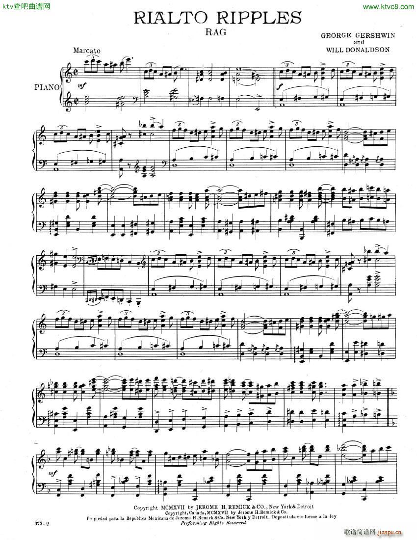 Gershwin Rialto Ripples Rag(V)1