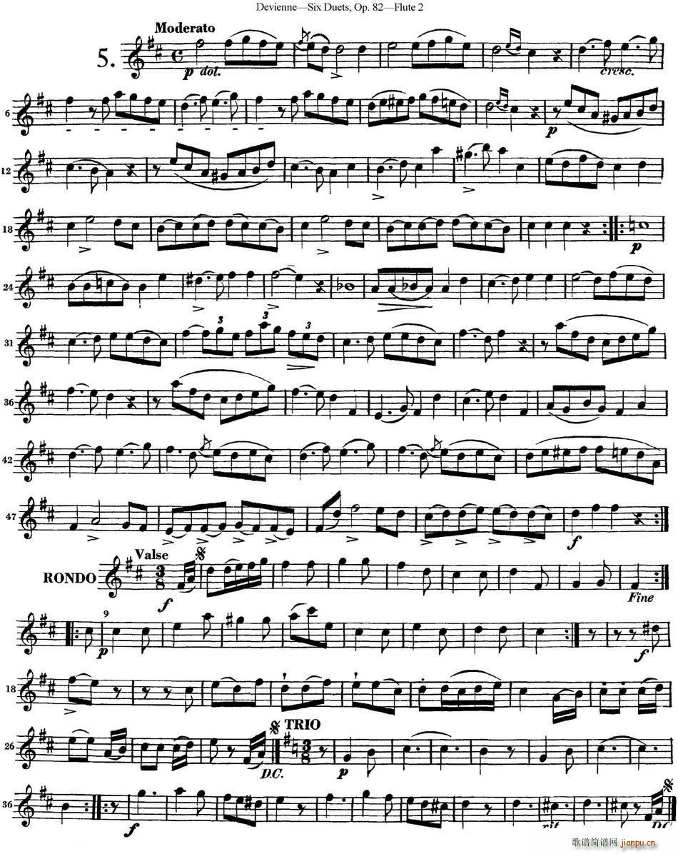 ¾S{LѶСOp 82 Flute 2 NO 5(ѺV)1