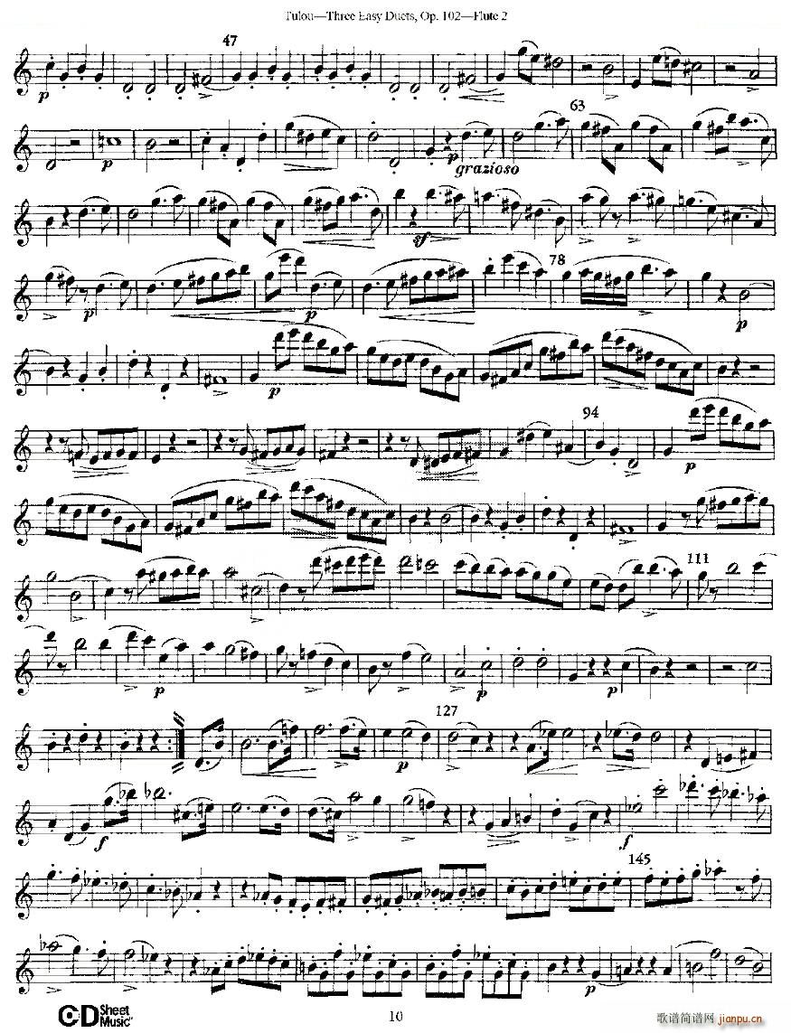 Three Easy Duets Op 102 ֮ڶL ׺Ʒ102̖(ho) ~(ѺV)10