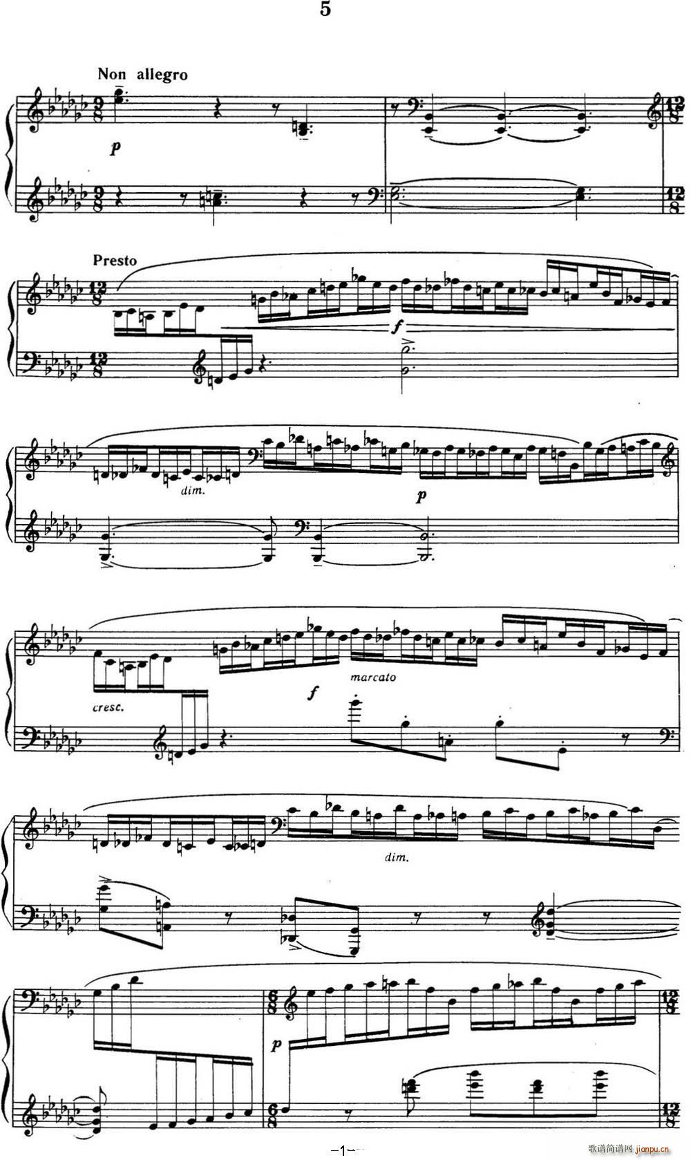 լZ 56 Etudes tableaux Op 33 No 5(V)1