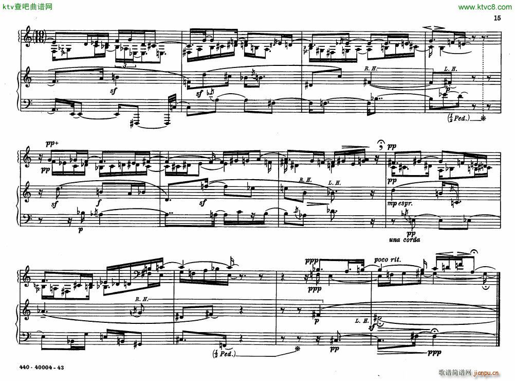 Bolcom 12 etudes for piano(V)15