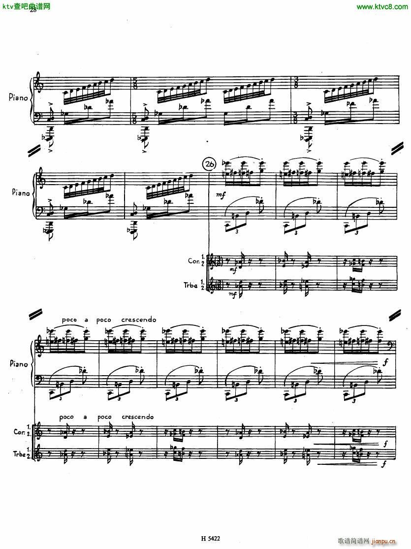 Fiser concerto da camera for piano full score(V)26