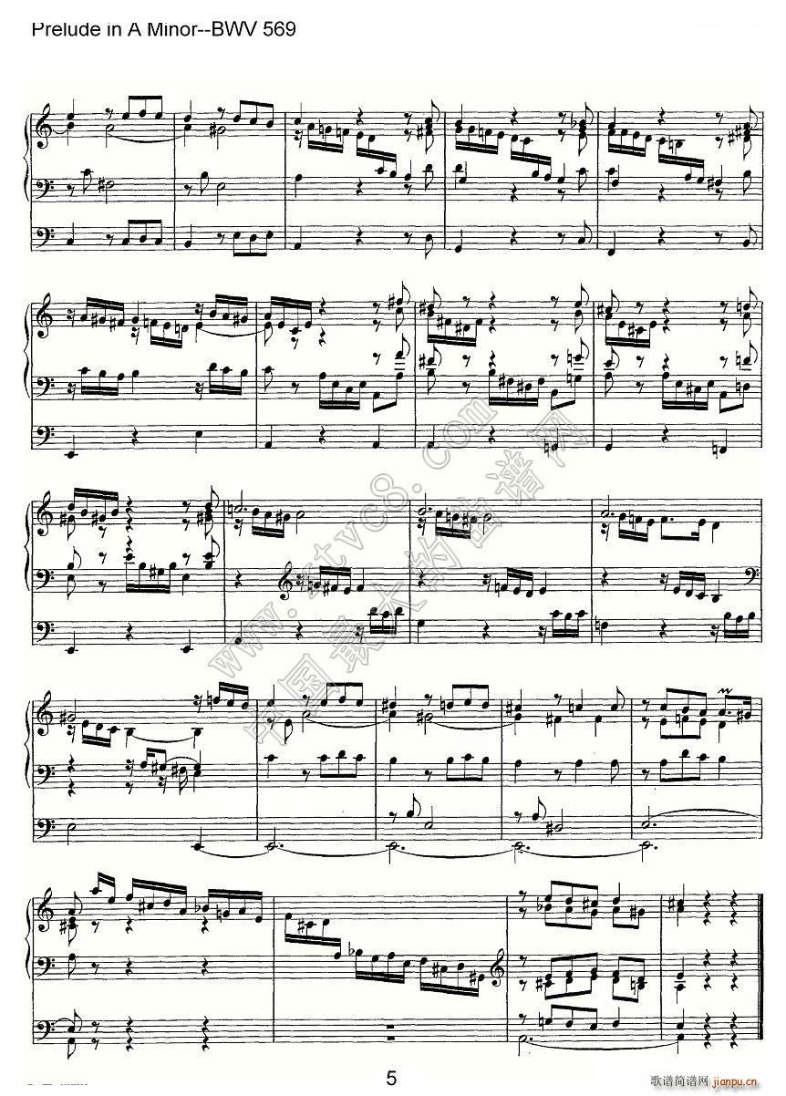Prelude in A Minor BWV 569 L(fng)V(ʮּ)5