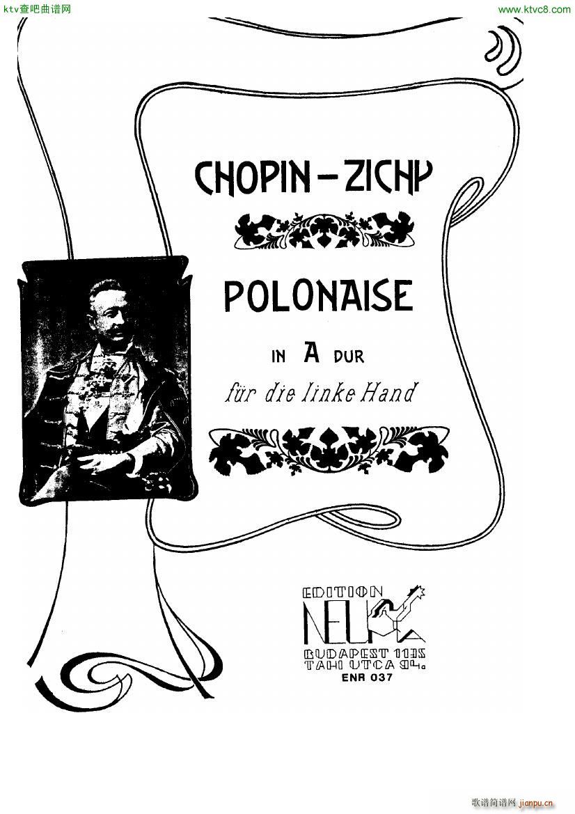 Zichy Chopin Polonaise in A for the left hand(V)1
