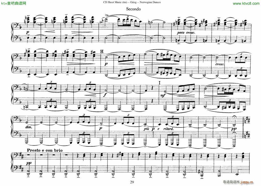 Grieg Norwegian Dance Op 35 1 4 Duet(V)29