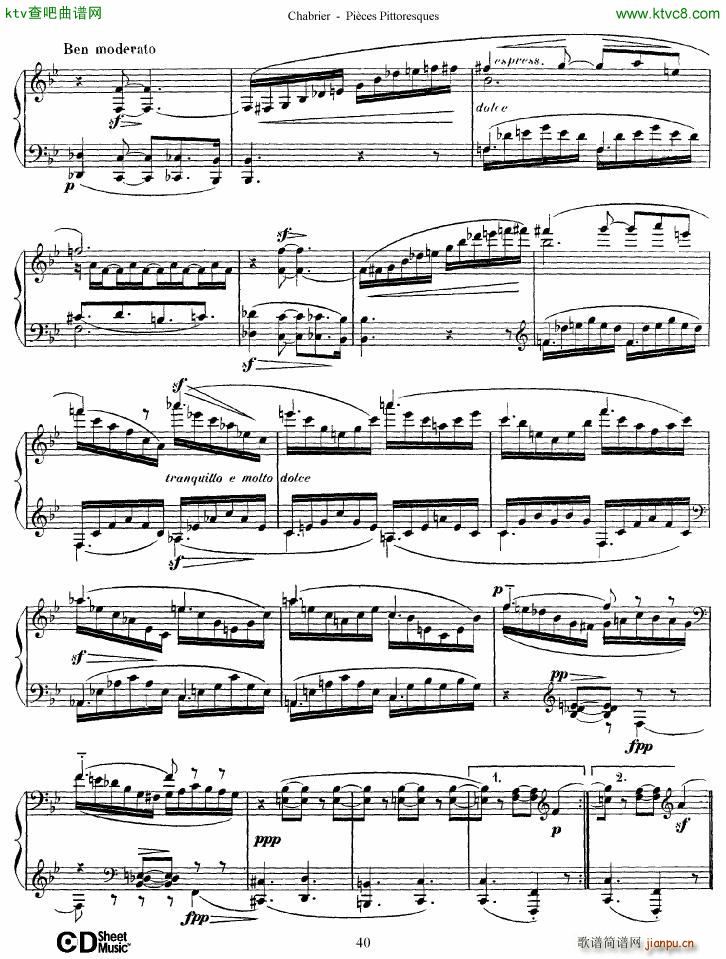 Chabrier Pices Pittoresques 7 10(V)11